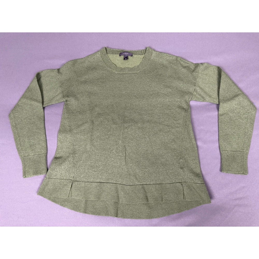 J.Crew Sweater Women XS Green Merino Wool Cotton